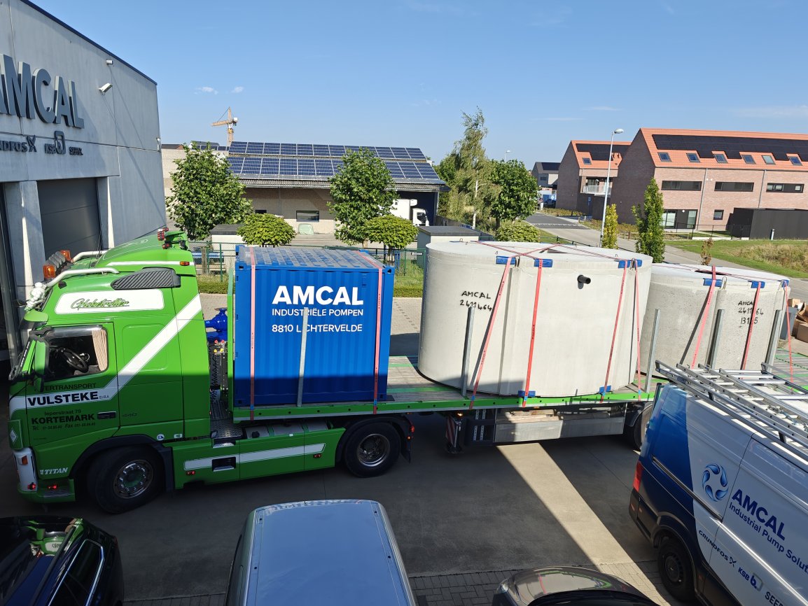 Amcal Pompen container field mobiele installatie prefab pompput (2)